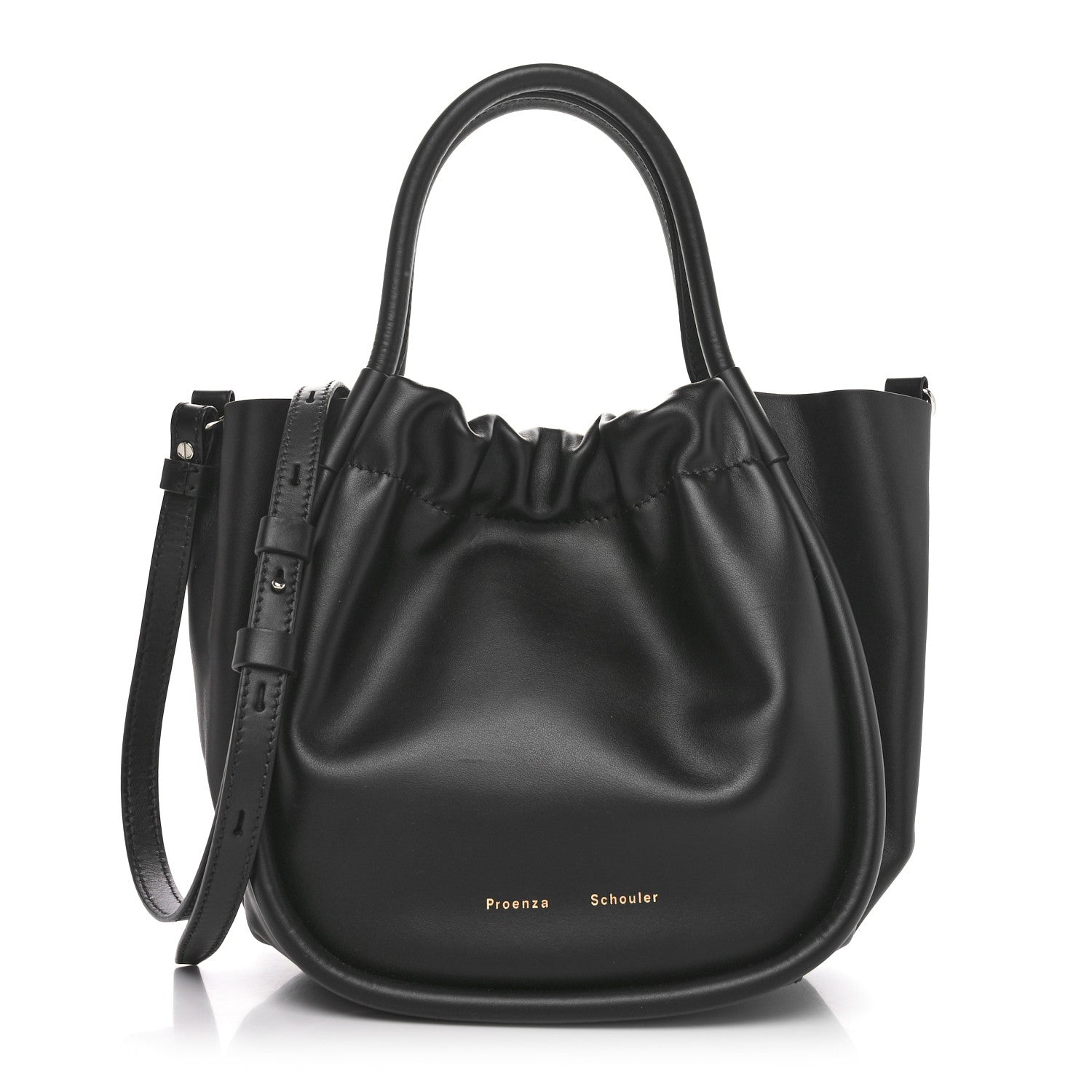 Proenza Schouler Calfskin Small Ruched Tote Black 1 of 11