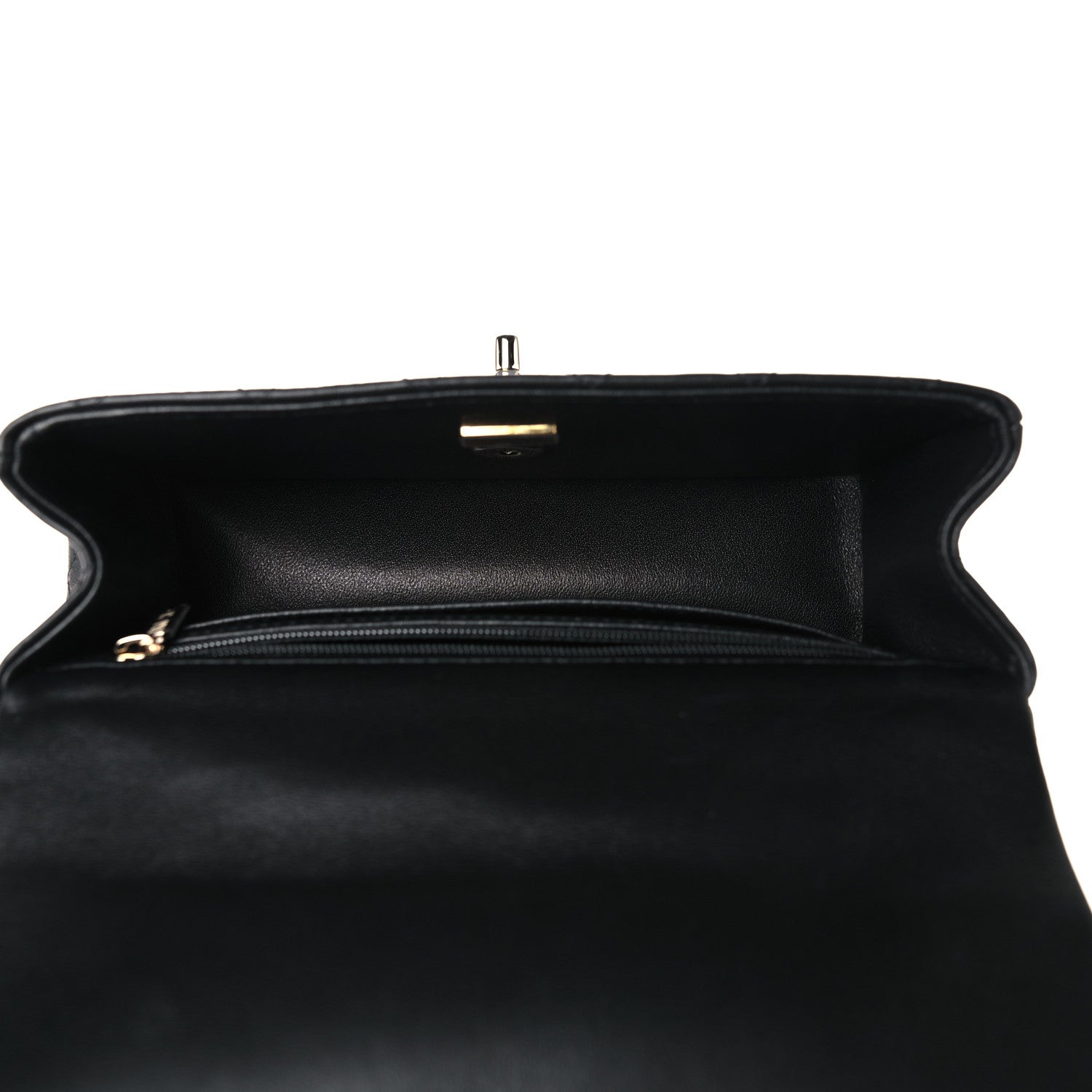 Chanel Lambskin Quilted Mini Top Handle Rectangular Flap Black 7 of 10