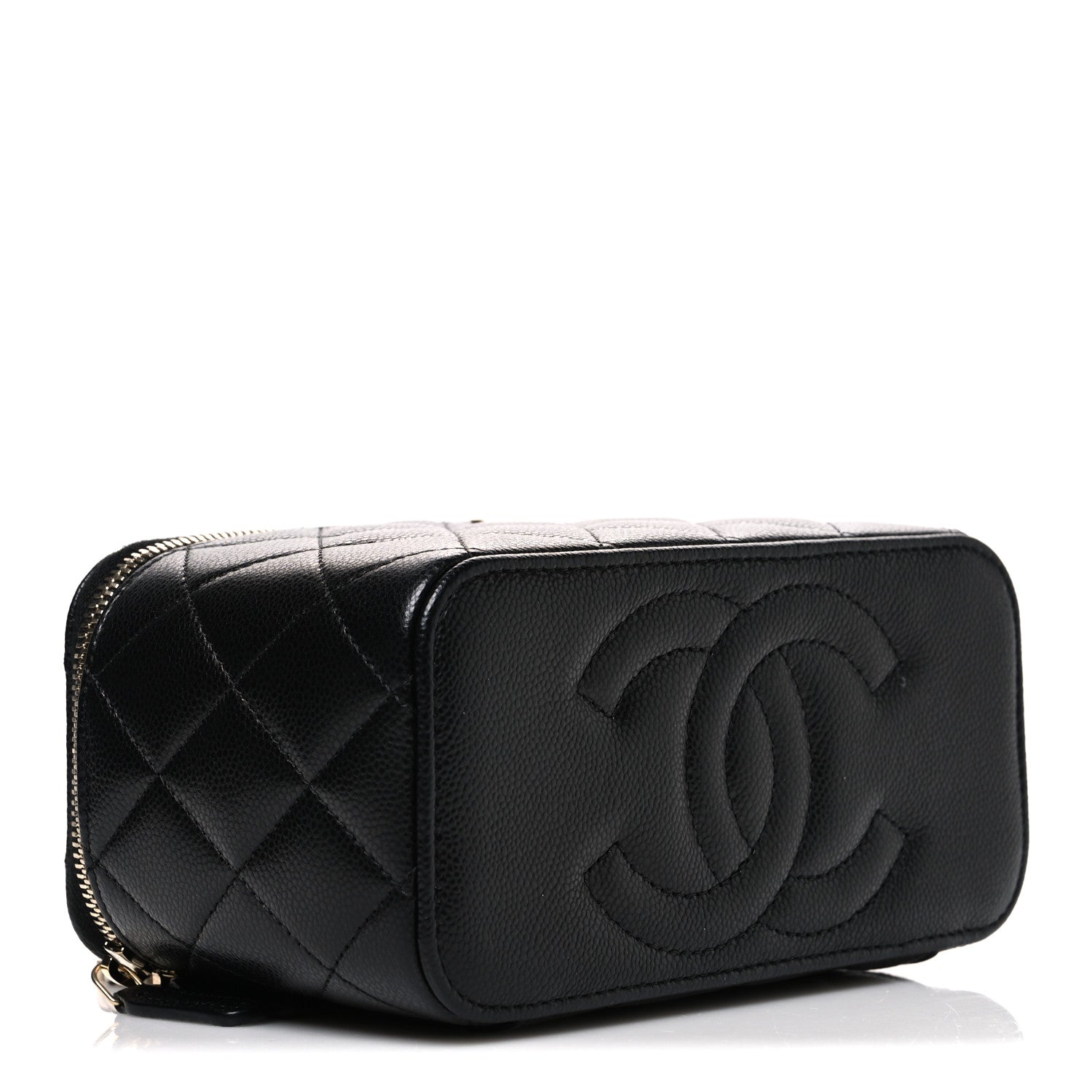 Chanel Caviar Quilted Small Vanity Case With Chain Black 4 of 11