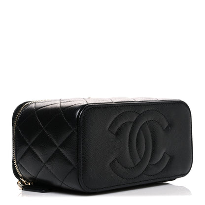 Chanel Caviar Quilted Small Vanity Case With Chain Black 4 of 11