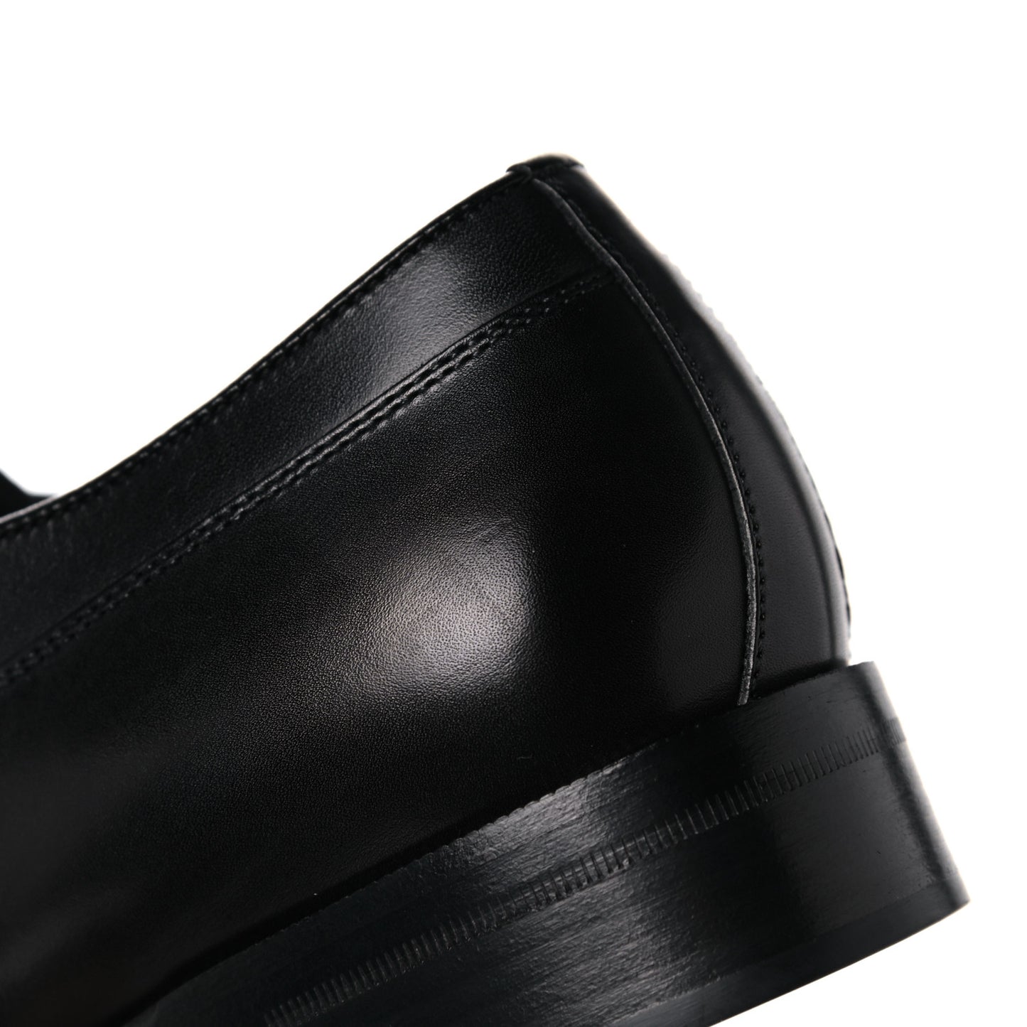 Calfskin Mens Derby Shoes 41 Black