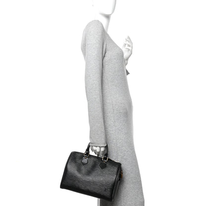 Louis Vuitton Epi Speedy 25 Black 2 of 10