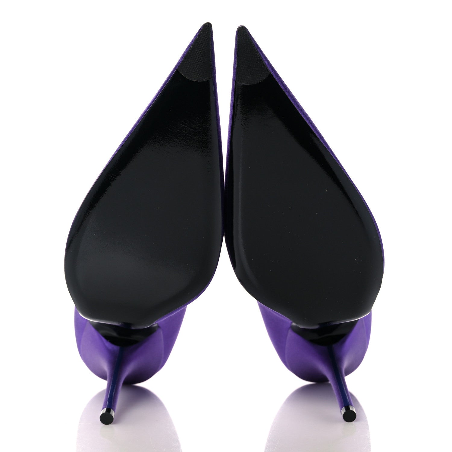 Balenciaga Satin Knife Pointed Pumps 38 Violet 5 of 9