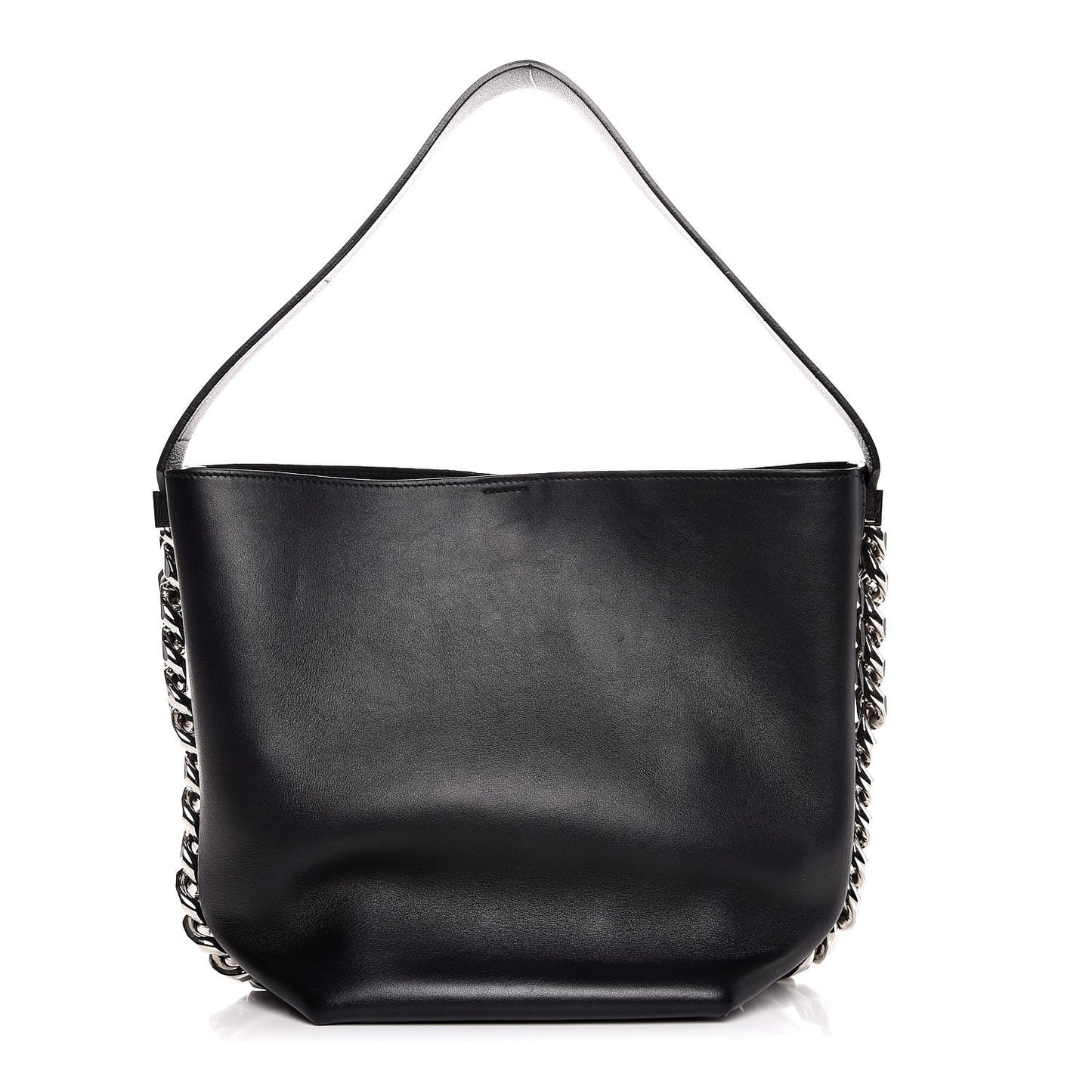 Calfskin Infinity Bucket Bag Black