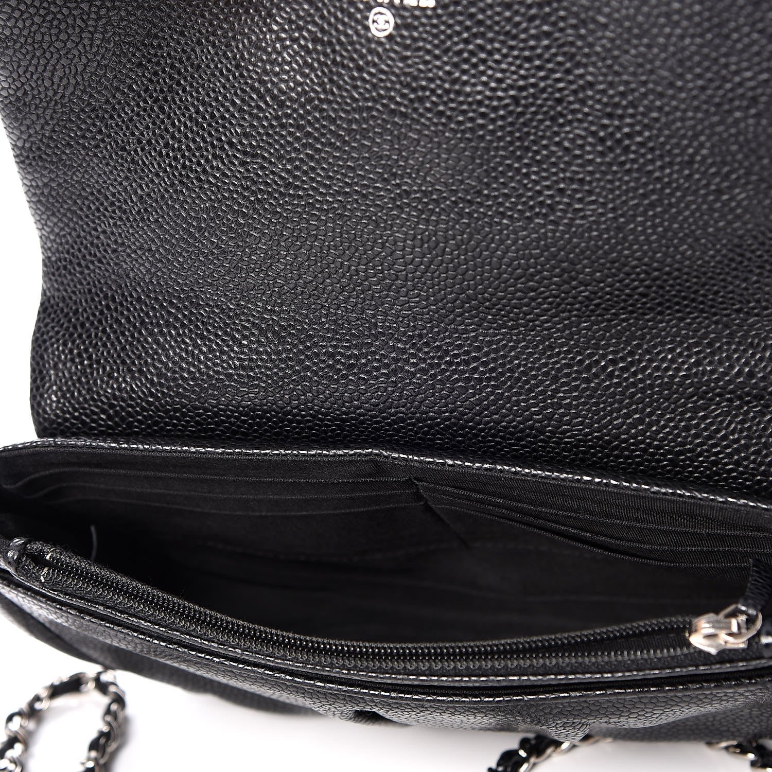 Chanel Caviar Half Moon Wallet On Chain WOC Black 6 of 8