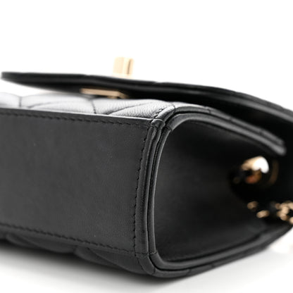 Chanel Lambskin Quilted Mini Trendy CC Chain Wallet Black 10 of 11