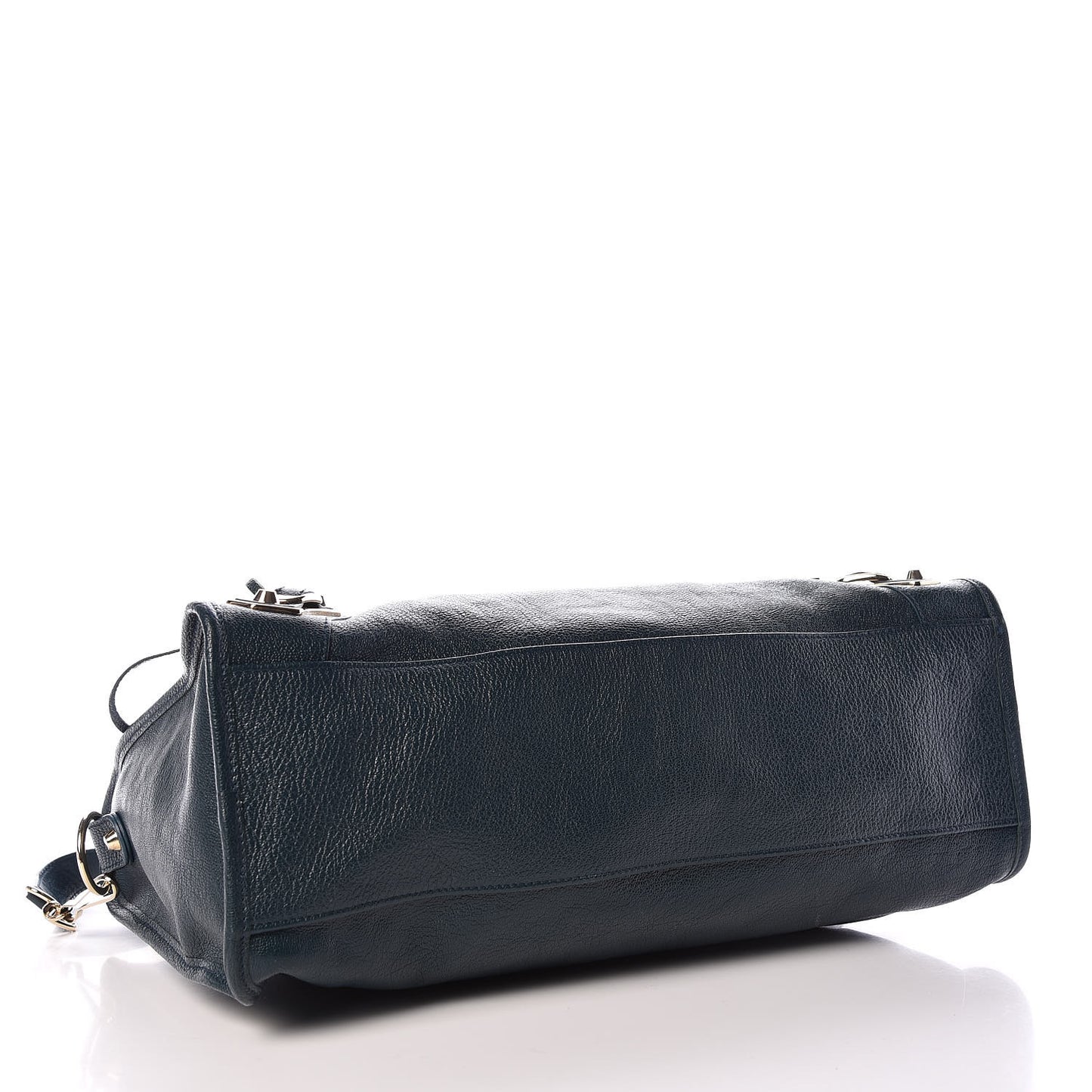 Chevre Gold Metallic Edge Hardware City Bleu Paon