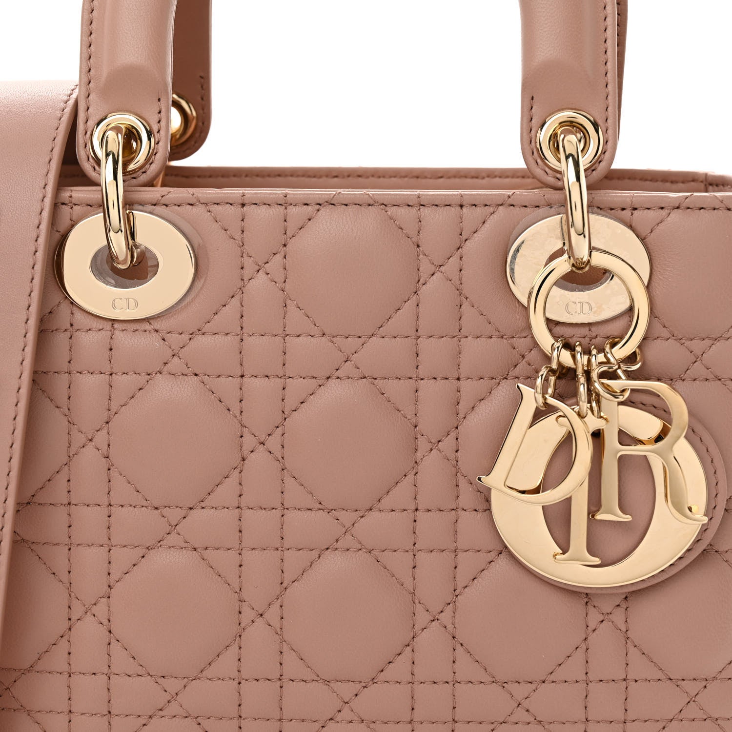Christian Dior Lambskin Cannage Small My ABCDior Lady Dior Fard 7 of 9