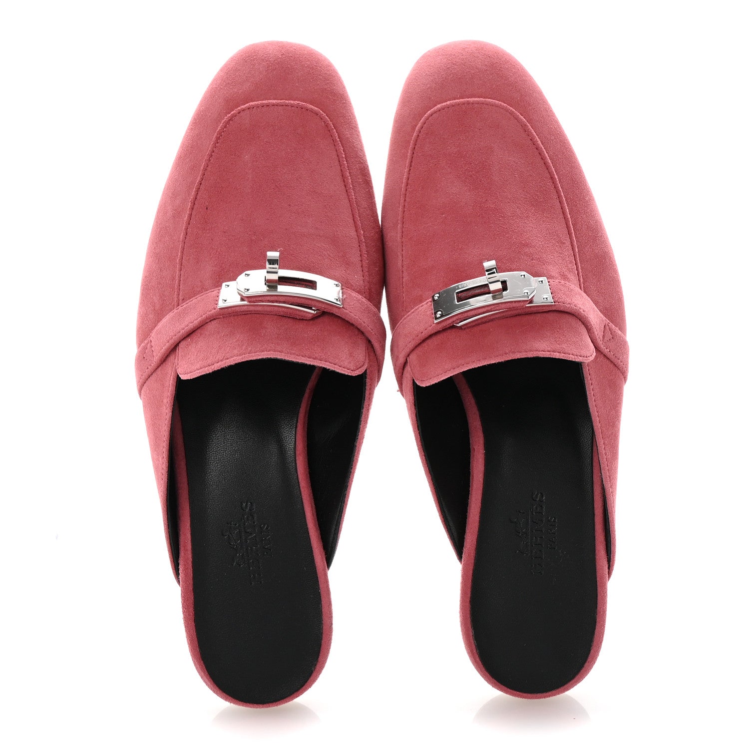 Hermes Suede Goatskin Oz Mules 35 Rose De Venise 2 of 10