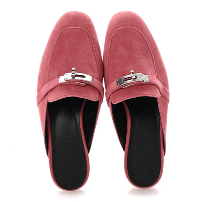 Hermes Suede Goatskin Oz Mules 35 Rose De Venise 2 of 10