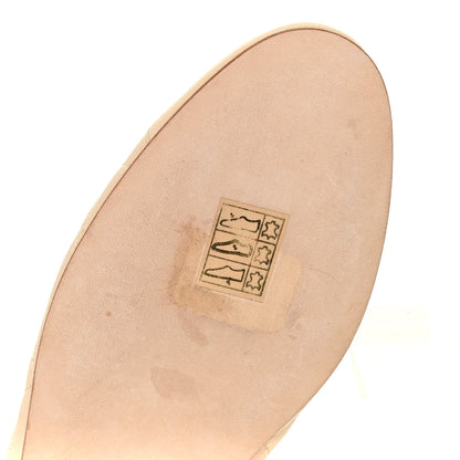 Chanel Iridescent Lambskin Quilted CC Cap Toe Ballerina Flats 38.5 Beige 6 of 16