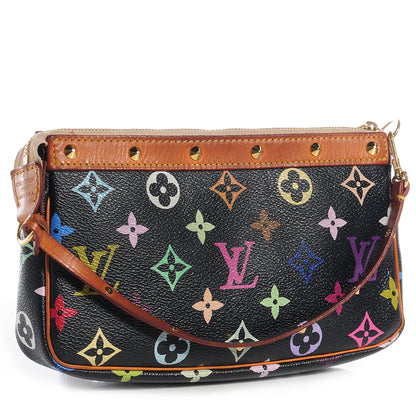 Louis Vuitton Monogram Multicolor Pochette Accessories Black 3 of 8