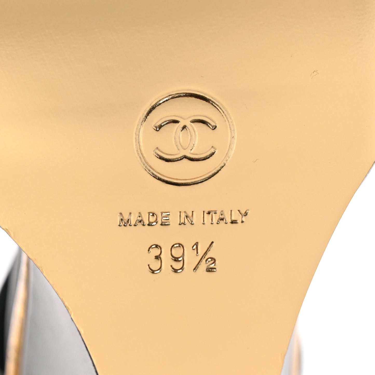 Lambskin Cap Toe Open Wedge 39.5 Black