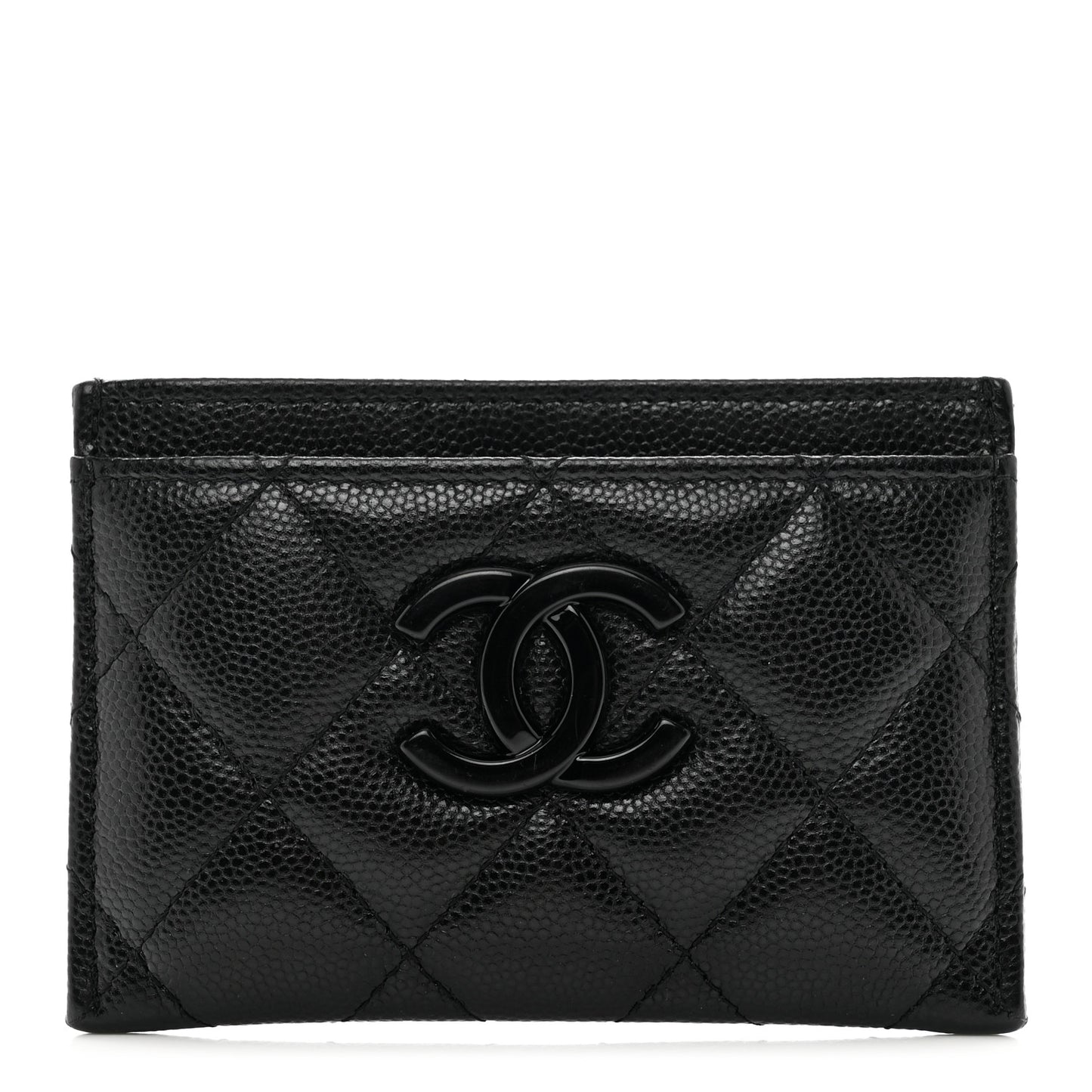 Caviar Quilted My Everything Card Holder Black