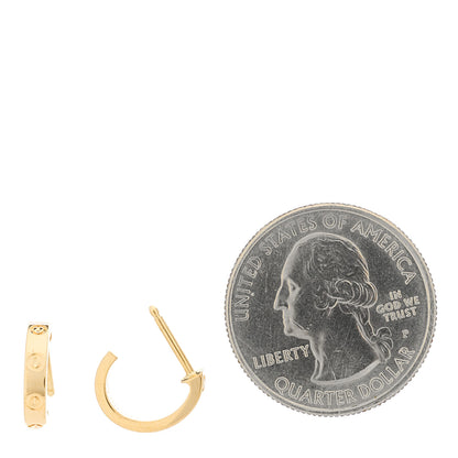 Cartier 18K Yellow Gold Small LOVE Hoop Earrings 2 of 7