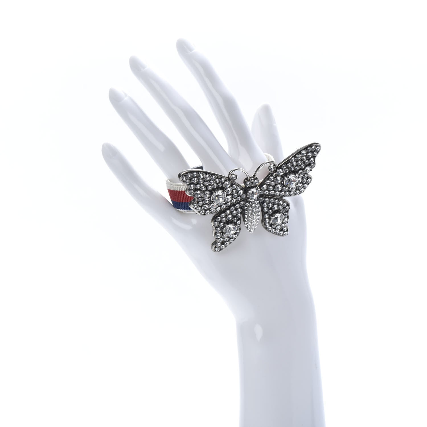 Gucci Web Crystal Butterfly Bracelet 2 of 5