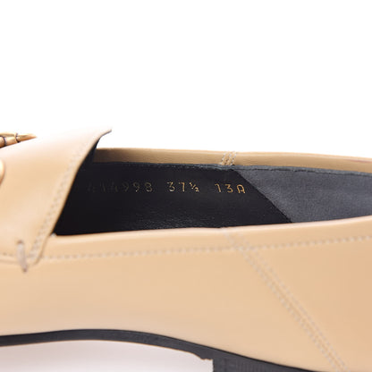 Gucci Lambskin Womens Brixton Horsebit Loafers 37.5 Wheat 8 of 9