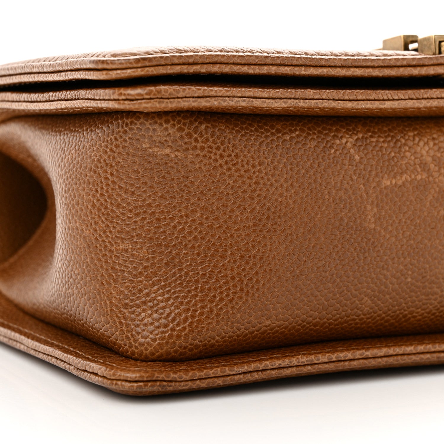 Chanel Caviar Quilted Medium Boy Flap Light Brown 9 of 14