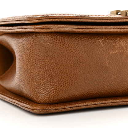 Chanel Caviar Quilted Medium Boy Flap Light Brown 9 of 14
