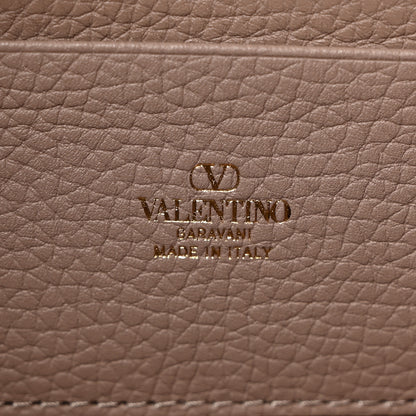 Valentino Garavani Pebbled Calfskin Large Rockstud Envelope Clutch Poudre 6 of 7