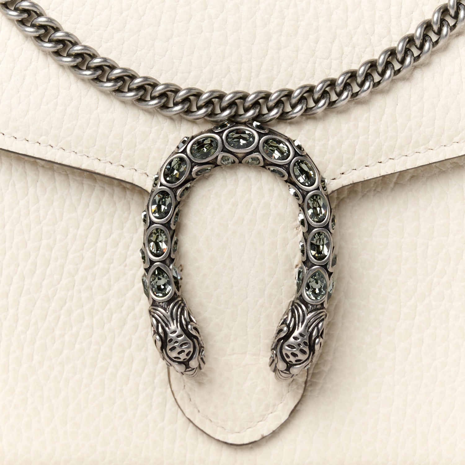 Gucci Dollar Calfskin Mini Dionysus Chain Wallet Mystic White 8 of 10