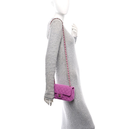 Chanel Tweed Quilted Mini Rectangular Flap Purple 2 of 10