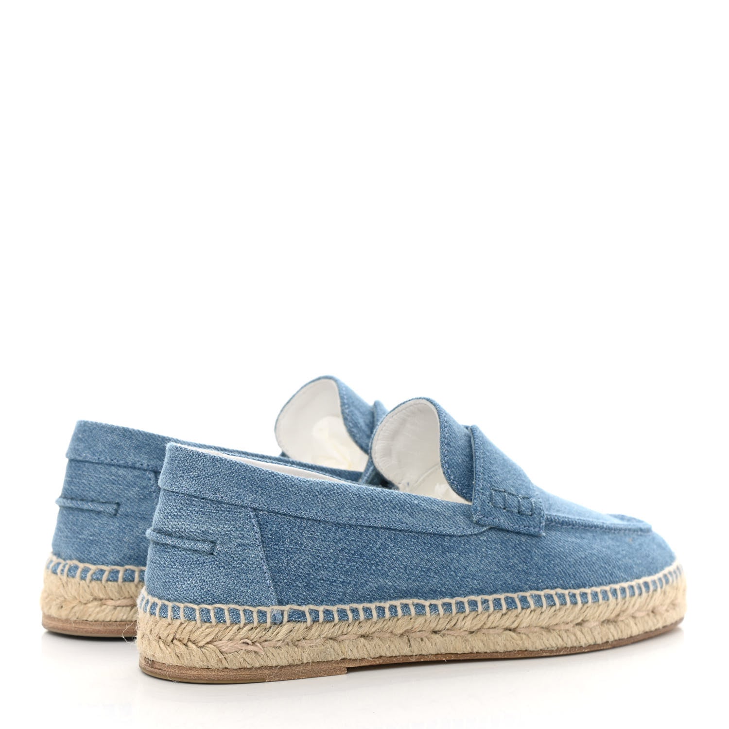 Hermes Denim Canvas Womens Trip Espadrilles 36 Bleu Clair 4 of 9