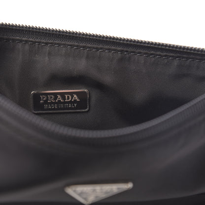 Prada Tessuto Nylon Pochette Bag Black 6 of 9