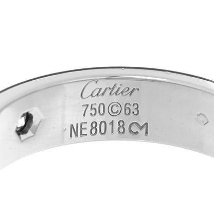 Cartier 18K White Gold 3 Diamond 5.5mm LOVE Ring 63 10.25 4 of 4