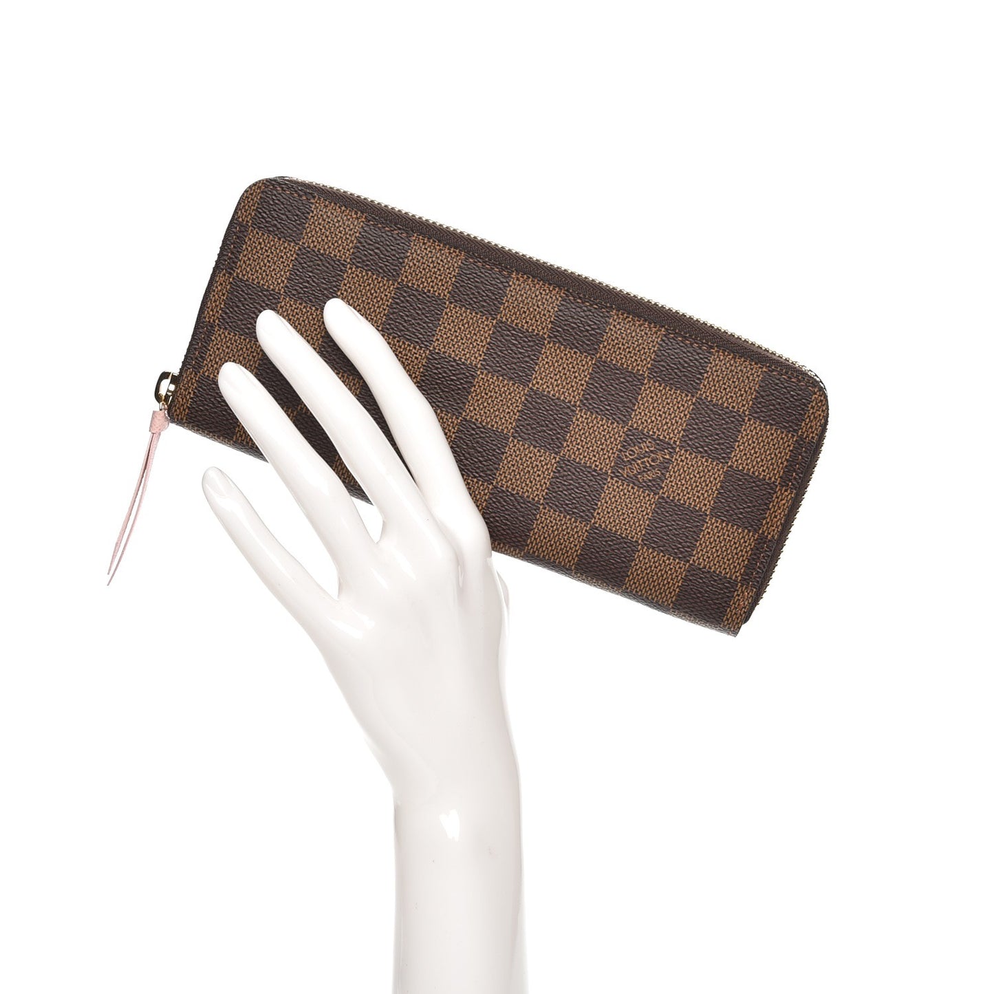 Damier Ebene Clemence Wallet Rose Ballerine