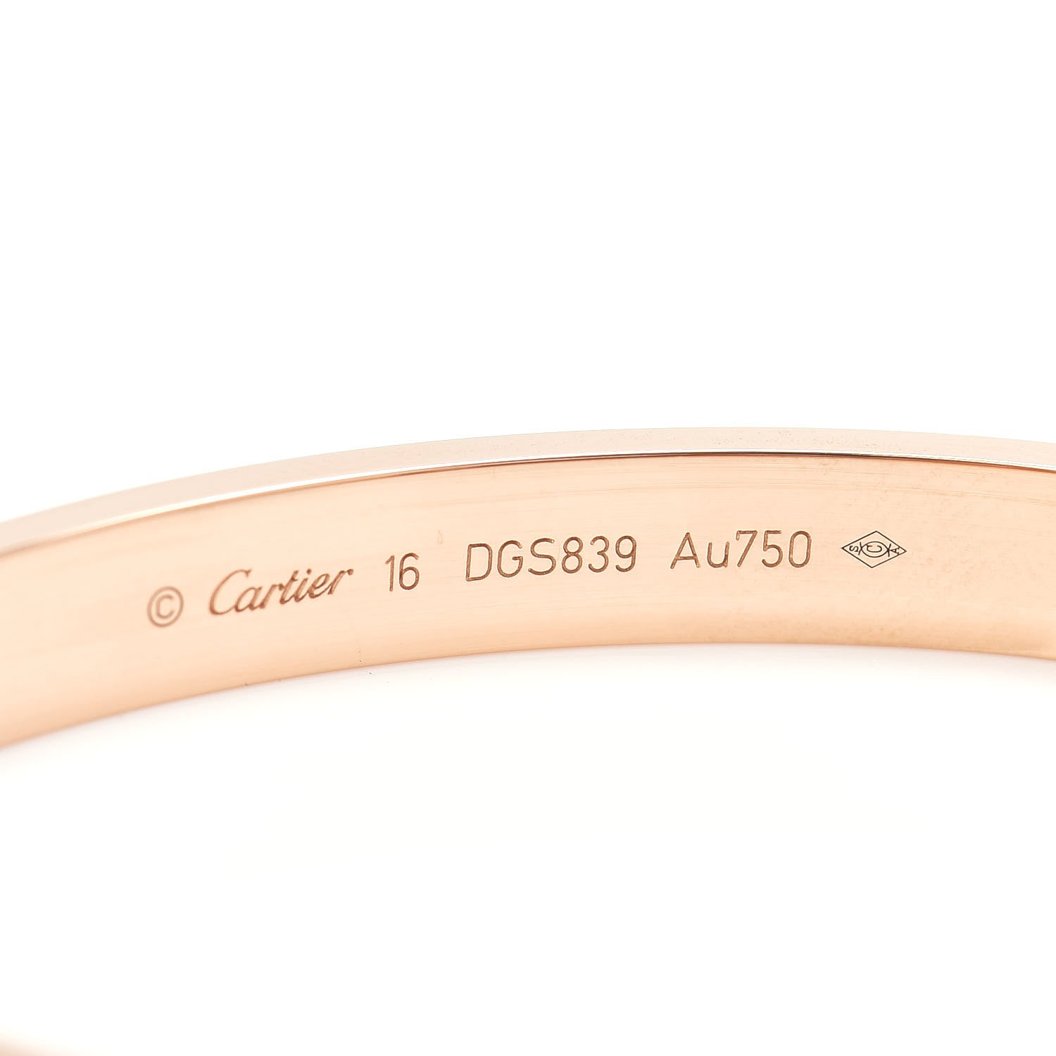 Cartier 18K Pink Gold LOVE Bracelet 16 4 of 5