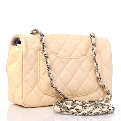 Chanel Patent Calfskin Quilted Mini Rectangular Flap Beige 3 of 9