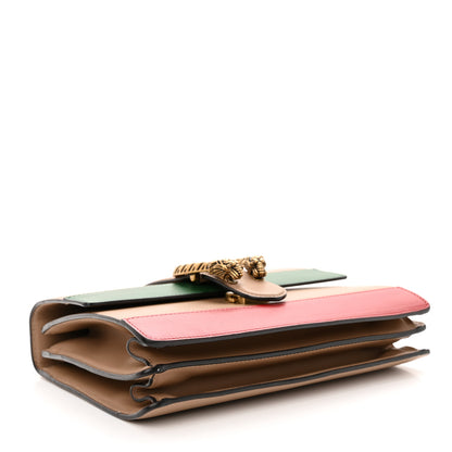 Gucci Calfskin Bamboo Web Medium Dionysus Top Handle Bag Camelia Bright Evergreen Hibiscus Red 4 of 15