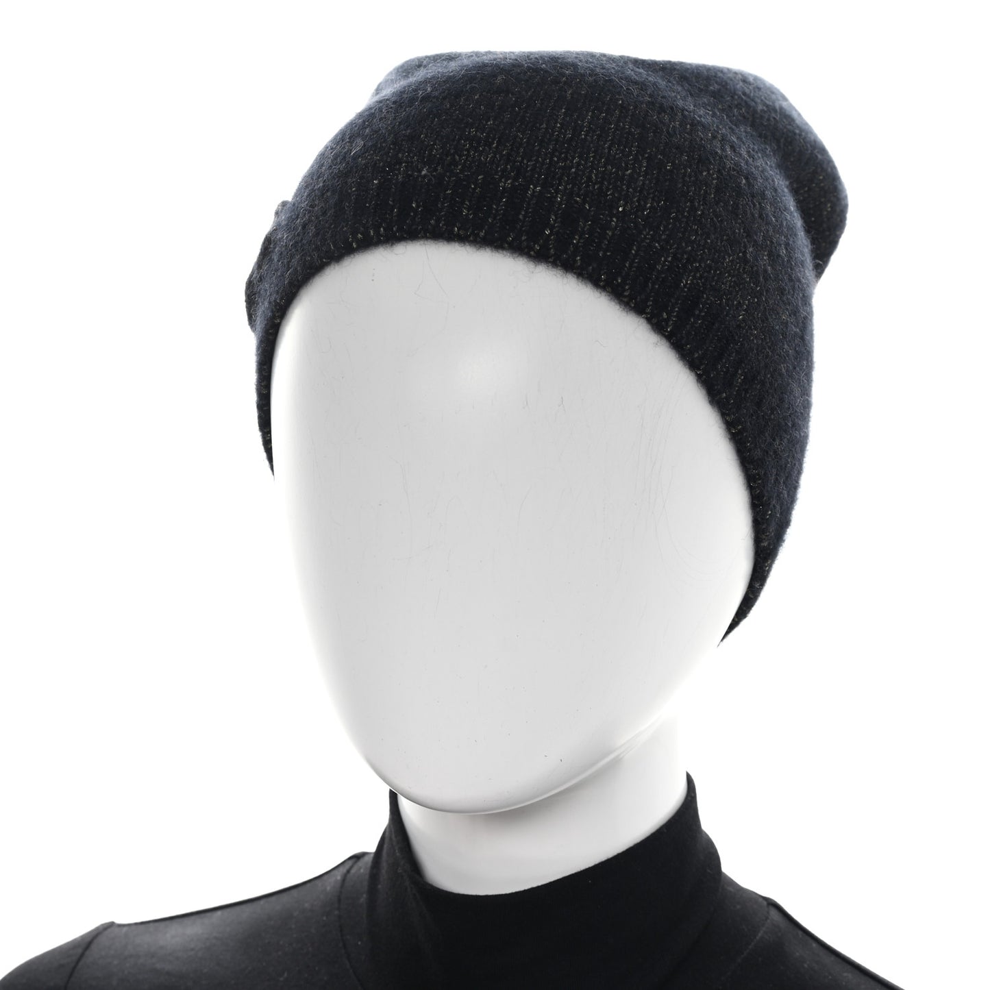 Cashmere Blend CC Beanie Hat Black