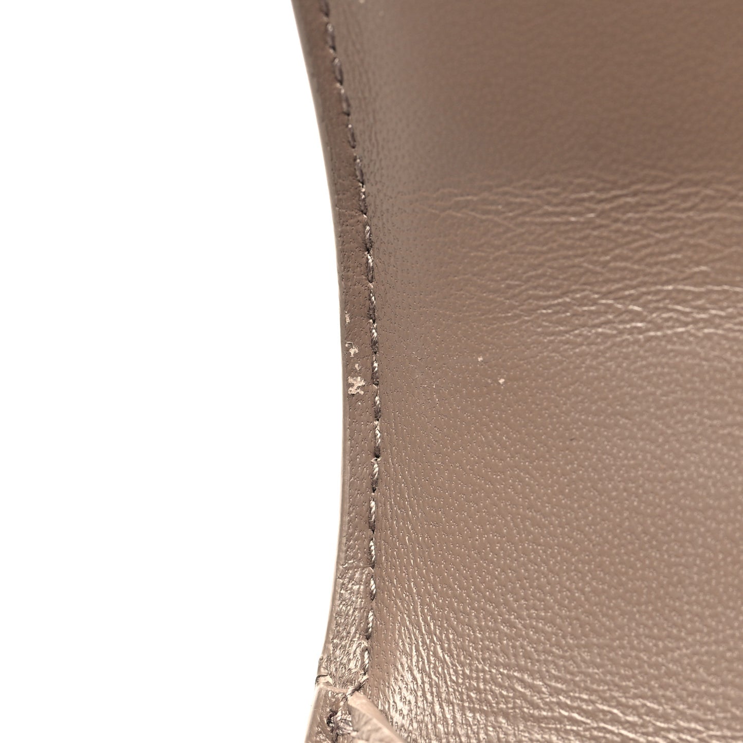 Grained Calfskin Small Hourglass Top Handle Bag Mink Grey