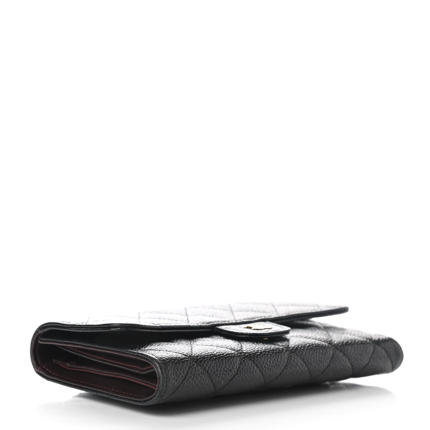 Chanel Caviar Quilted Long Flap Wallet Black 3 of 8