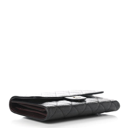Chanel Caviar Quilted Long Flap Wallet Black 3 of 8