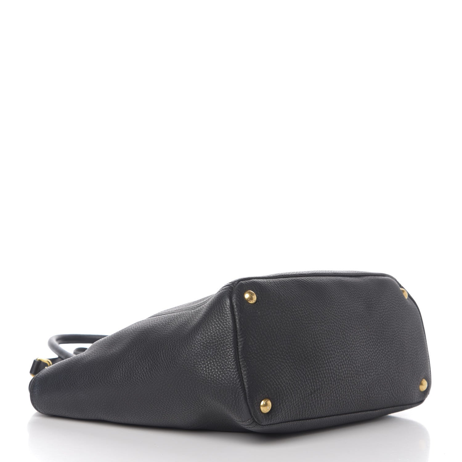 Prada Vitello Daino Side Pocket Tote Black 3 of 9