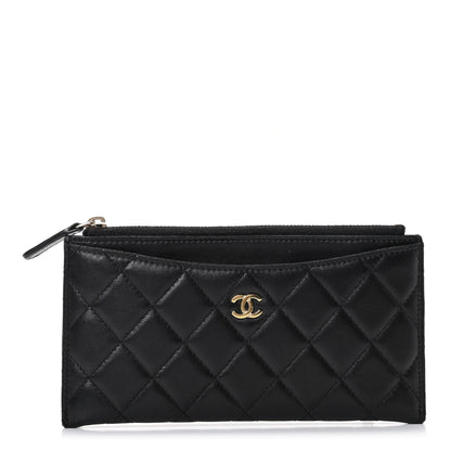 Chanel Lambskin Quilted Classic Zip Pouch Black 1 of 9