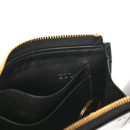Prada Saffiano Triangle Zip Around Keychain Black 7 of 7