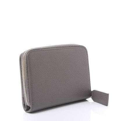 Saint Laurent Grained Calfskin Rive Gauche Compact Zip Around Wallet Fog 4 of 11
