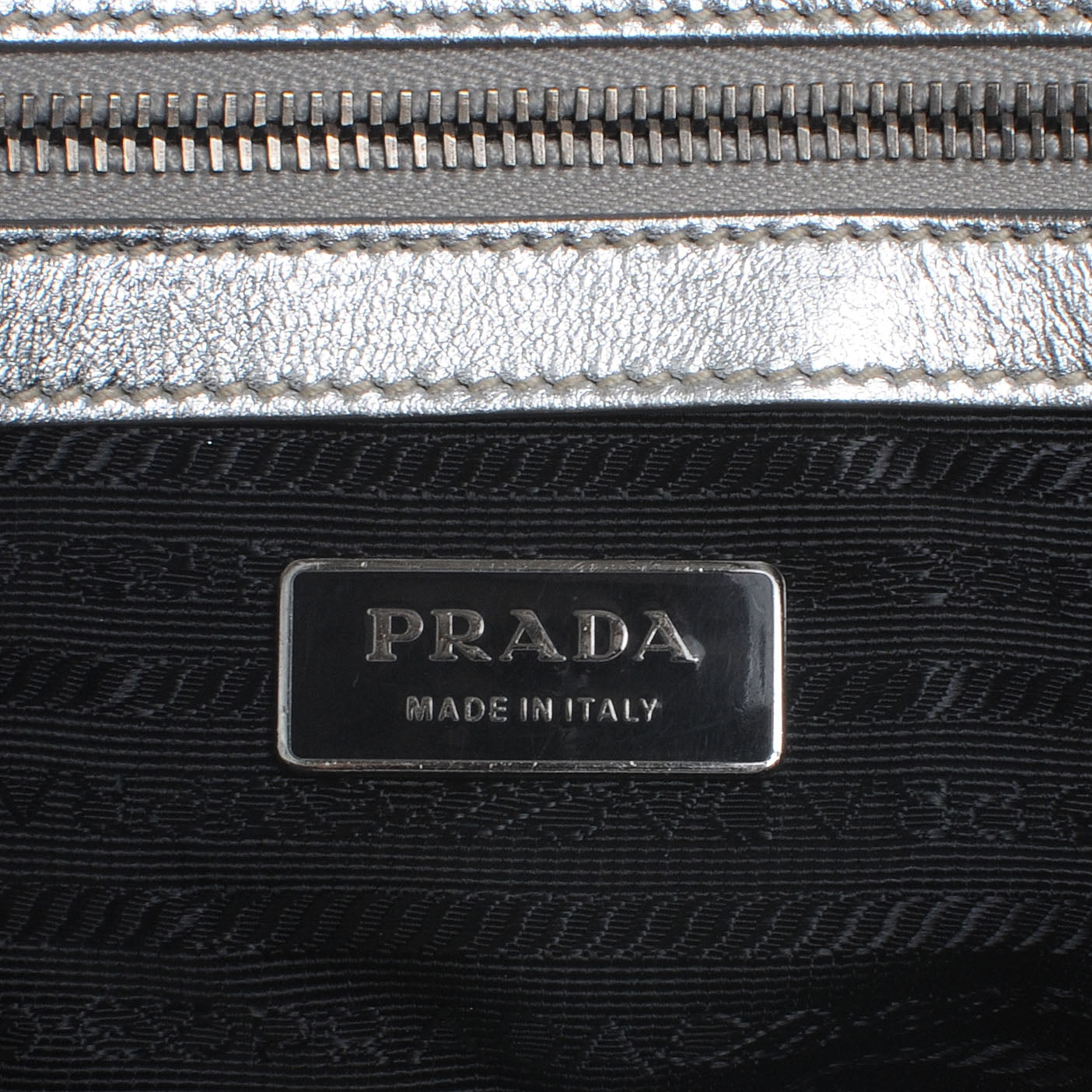 Nappa Gaufre Dome Satchel Silver