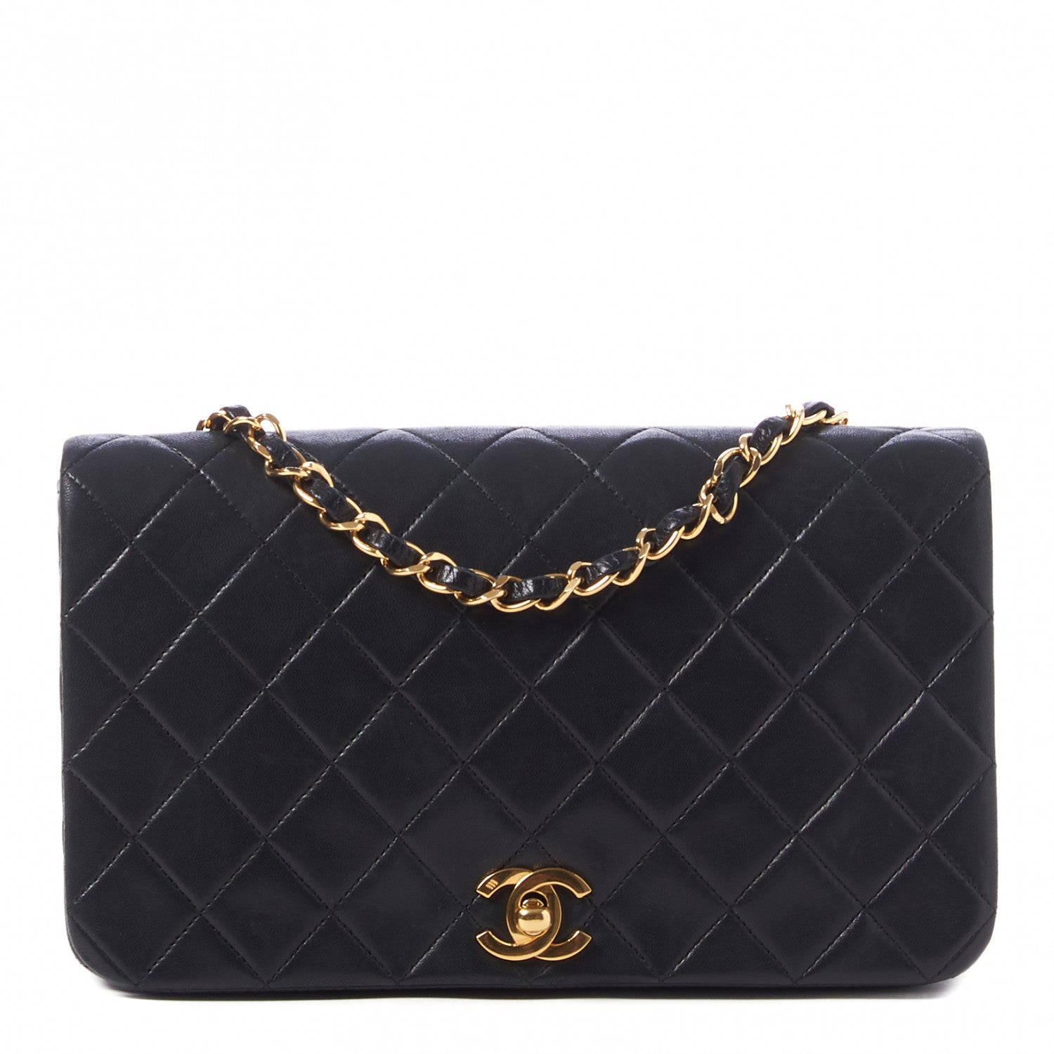Chanel Lambskin Quilted Small Single Flap Black 1 of 10
