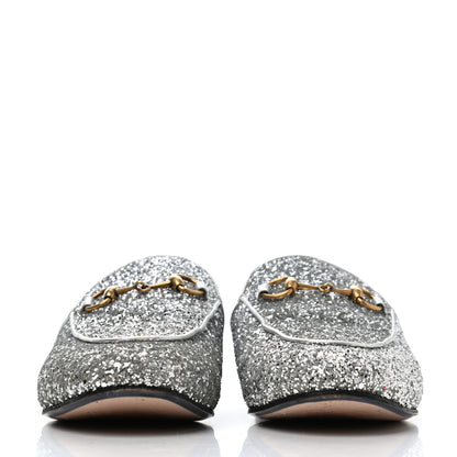 Gucci Glitter Womens Princetown Slippers 37 Silver 2 of 4