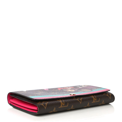 Louis Vuitton Monogram 2015 Christmas Animation Sarah Wallet Hibiscus 4 of 13