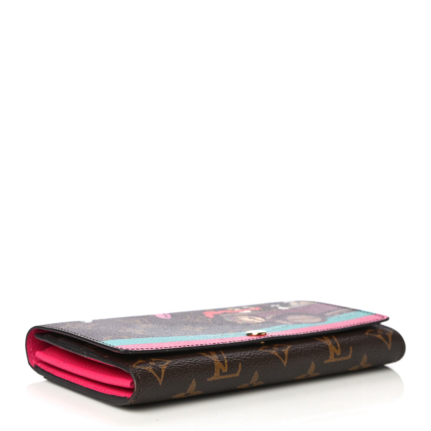 Louis Vuitton Monogram 2015 Christmas Animation Sarah Wallet Hibiscus 4 of 13