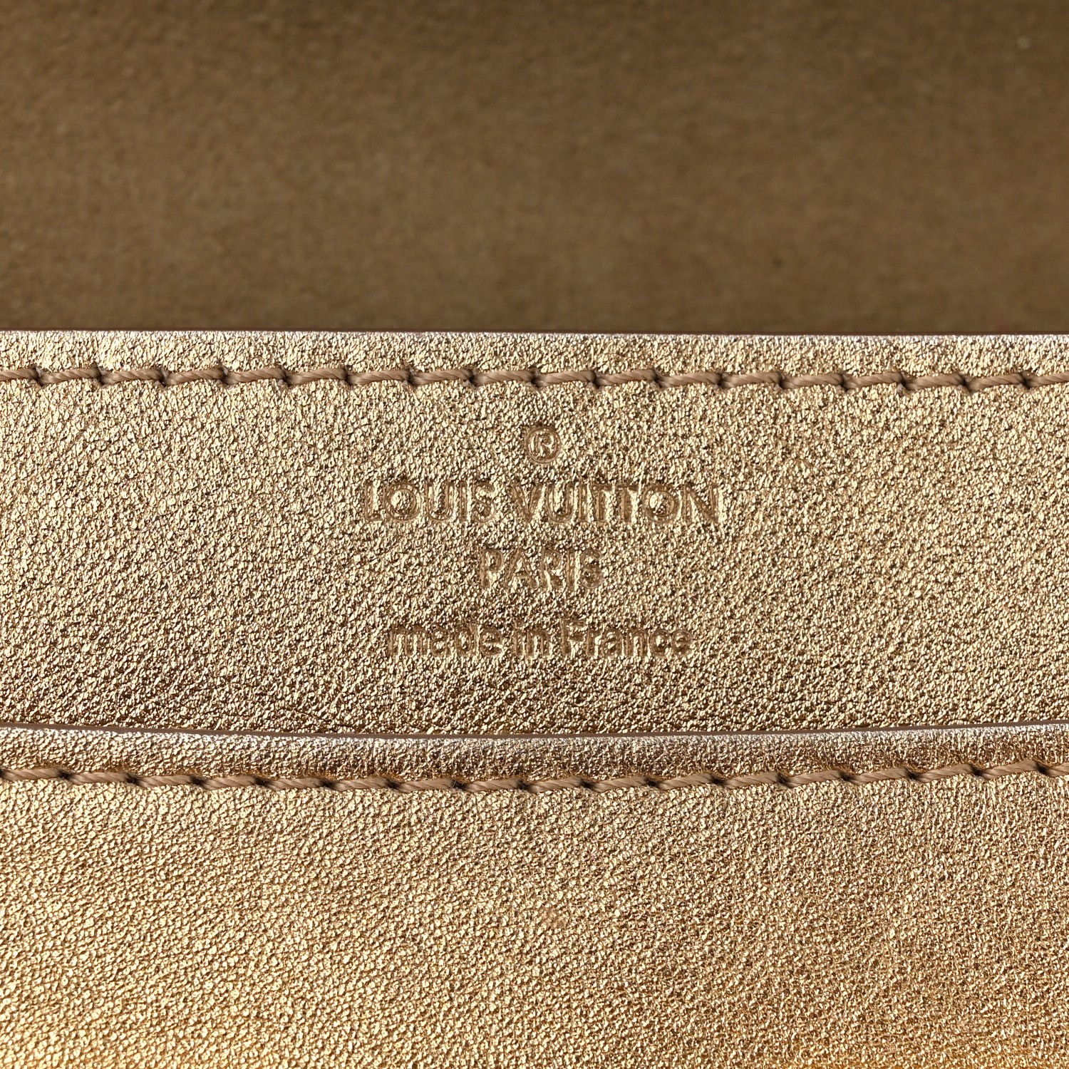 Louis Vuitton Calfskin Neo Sobe Louise EW Clutch Gold 6 of 11