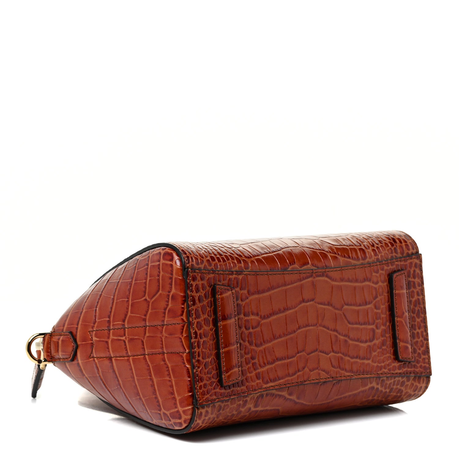 Givenchy Calfskin Crocodile Embossed Mini Antigona Cognac 4 of 10