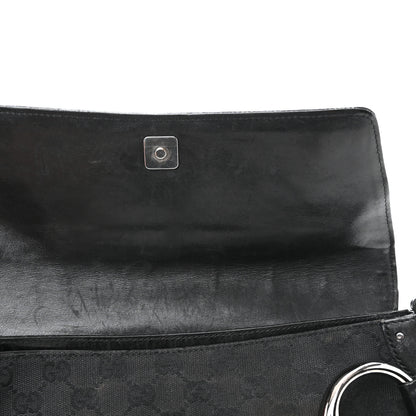 Gucci Monogram Studded Horsebit Clutch Black 11 of 23