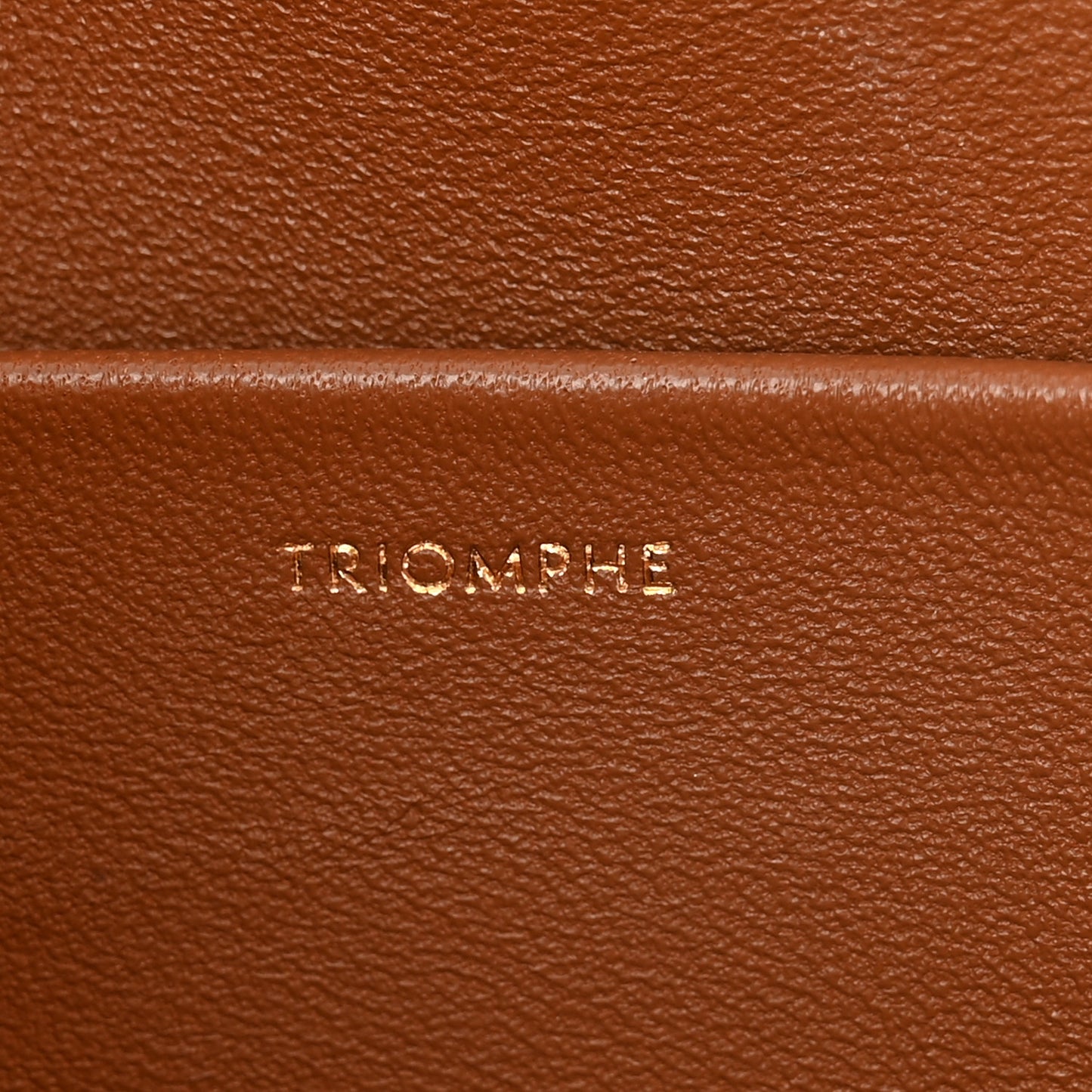 Natural Calfskin Triomphe Shoulder Bag Tan